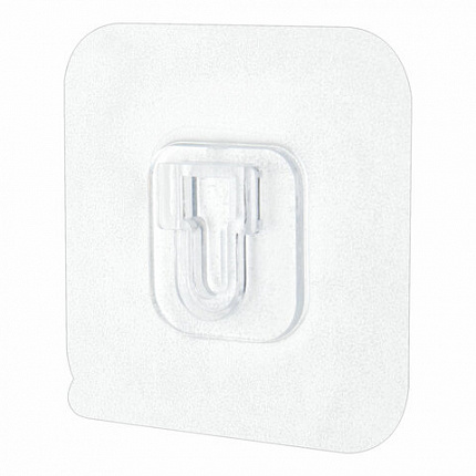 Крючки-кронштейны самоклеящиеся 6х6 см, КОМПЛЕКТ 10 шт., акриловый клей, LAIMA Home, 608794