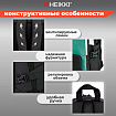 Рюкзак HEIKKI BLOCKS (ХЕЙКИ) универсальный, 2 отделения, черный/бирюзовый/бежевый, 44х32х17 см, 272562