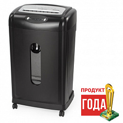 Уничтожитель (шредер) BRAUBERG S18-S, БЕСШУМНЫЙ, 2 уровень секретности, полоски 6 мм, 18 листов, корзина 28 литров, 530961