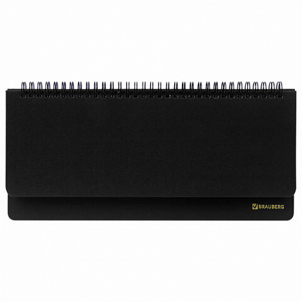 Планинг настольный недатированный (305х140 мм) BRAUBERG "Select", балакрон, 60 л., черный, 123797