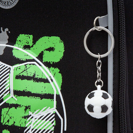 Ранец GRIZZLY анатомическая спинка, облегченный, 1 отделение, для мальчиков, "PLAY ON", 37х26х16 см, RAw-497-9/1