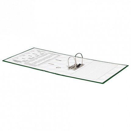 Папка-регистратор ОФИСМАГ с арочным механизмом, покрытие из ПВХ, 75 мм, зеленая, 225751