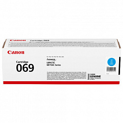 Картридж лазерный CANON (069C) i-SENSYS MF752Cdw/MF754Cdw, голубой, ресурс 1900 стр., ОРИГИНАЛЬНЫЙ, 5093C002