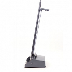 Совок для мусора КОМПЛЕКТ щетка + 2 рукоятки по 80 см, БОЛЬШОЙ улица / офис / дом, серый LAIMA PROFESSIONAL, 606663