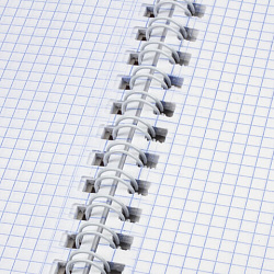 Тетрадь обложка пластик, А4, 96 л., гребень, клетка, фольга, МИНПРОМТОРГ, BRAUBERG, Синяя, 405653