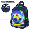 Рюкзак ПИФАГОР SCHOOL, 1 отделение, 3 кармана, "Футбольный матч", 38x28х14 см, 273171
