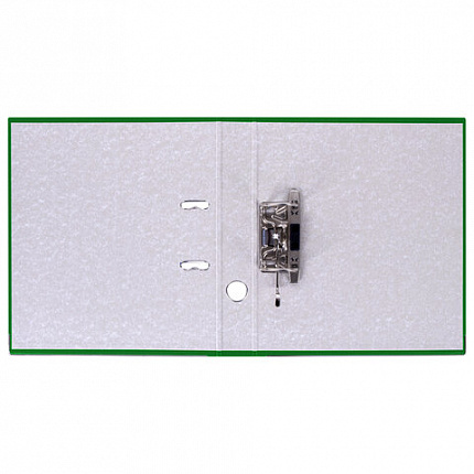 Папка-регистратор, покрытие пластик, 50 мм, ПРОЧНАЯ, с уголком, BRAUBERG, зеленая, 226591