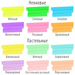 Набор текстовыделителей 12 ЦВЕТОВ на подставке, BRAUBERG "ORIGINAL", линия письма 1-5 мм, 151699