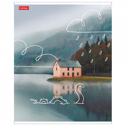 Тетрадь обложка пластик, А5, 48 л., скоба, клетка, HATBER, "Во сне и наяву" (микс), 087648, 48Т5В1пл