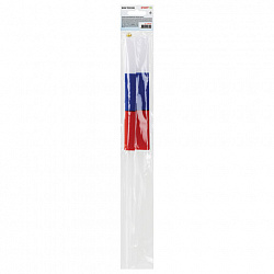 Флаг России ручной 20х30 см, без герба, с флагштоком, BRAUBERG/STAFF, 550181, RU13