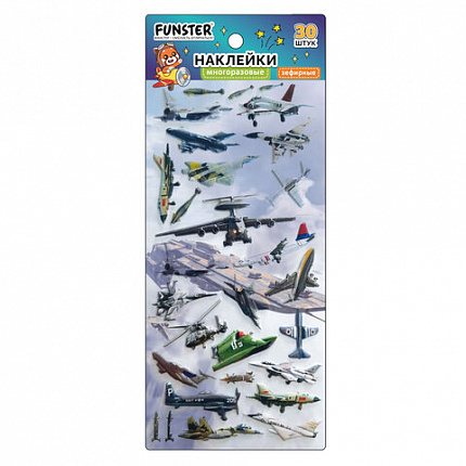 Наклейки зефирные "Для мальчиков", 19х9,5 см, ассорти 8 видов, FUNSTER (ФАНСТЕР), 666090