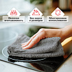 Салфетки из МИКРОФИБРЫ 30х30 см, GRAY, big pack, КОМПЛЕКТ 10 штук, 180 г/м2, LAIMA HOME, 700609