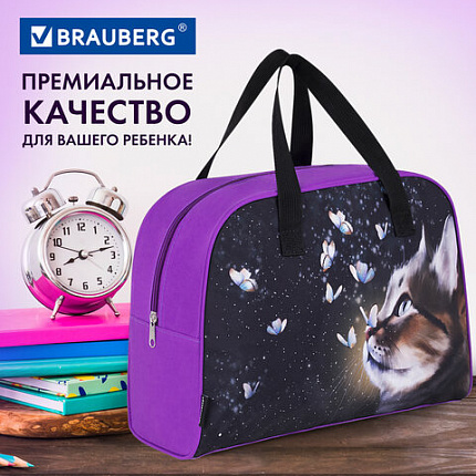 Сумка для занятий BRAUBERG с ручками, 35x25x15 см, "Мечта", 271592