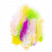 Перья декоративные страусиные, 10-12 см, 24 шт., 6 цветов, пастель, ассорти, ОСТРОВ СОКРОВИЩ, 661379