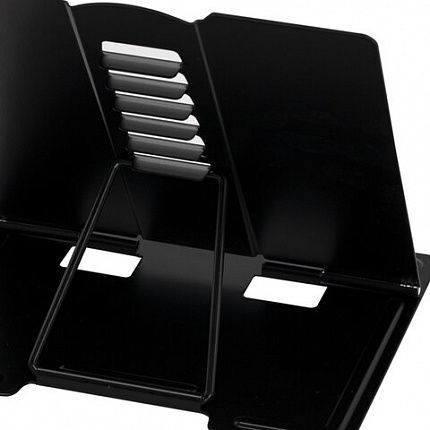 Подставка для книг и учебников BRAUBERG KIDS mini "Black", регулируемый угол наклона, металлическая, 238972