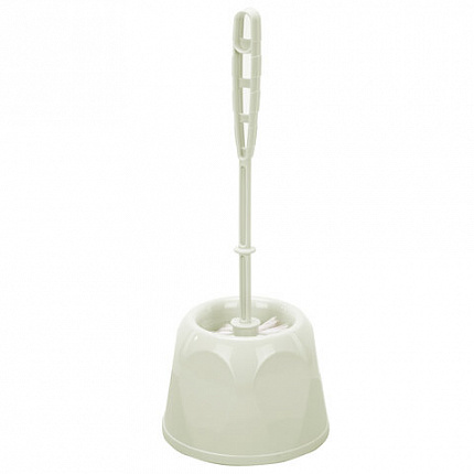 Ершик для унитаза с подставкой стандартной, "Блеск", цвет мраморный/белый ротанг, IDEA, М 5010