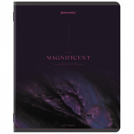 Тетрадь А5, 48 л., BRAUBERG, скоба, клетка, SoftTouch, "Peaceful", (микс в спайке), 405327