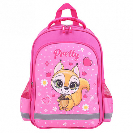 Рюкзак ПИФАГОР SCHOOL, 1 отделение, 3 кармана, "Squirrel", 38x28х14 см, 271404