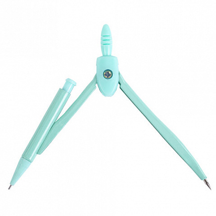 Готовальня ПИФАГОР 2 предмета: циркуль 120 мм, запасные грифели, пластиковый пенал, ассорти, 210861