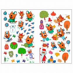 Книжка с наклейками АССОРТИ "Три кота. Развивающие наклейки", 25,5х19,5 см, 0+, МС