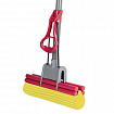 Швабра самоотжимная, роликовый двойной отжим, насадка PVA 27 см, телескопический черенок 125 см, LAIMA, 603597