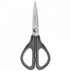 Ножницы BRAUBERG "EXTRA", 190 мм, прорезиненные симметричные ручки, серо-черные, 274306