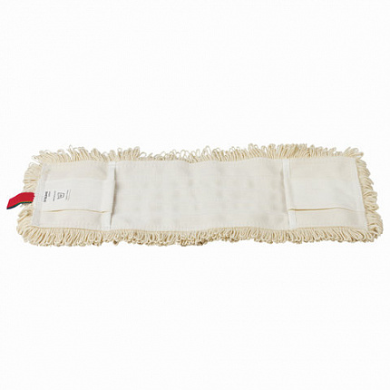 Насадка МОП плоская для швабры/держателя 50 см, уши/карманы (ТИП У/К), нашивной хлопок, LAIMA EXPERT, 605304