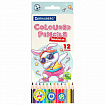 Карандаши цветные "АССОРТИ 8 ДИЗАЙНОВ 3-10 лет", 12 цветов, трехгранные, BRAUBERG, 182055