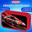 Пенал ПИФАГОР, 3 отделения, ламинированный картон, 19х11 см, "Red road", 273490