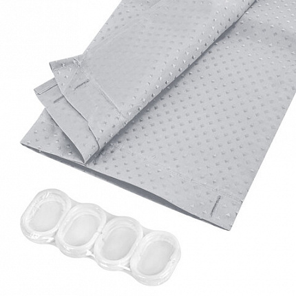 Шторка для ванной ПОЛИЭСТЕР, 180х180 см, кольца в комплекте, СЕРЫЙ БРИЛЛИАНТ, PRIMILA (ПРИМИЛА), 700088