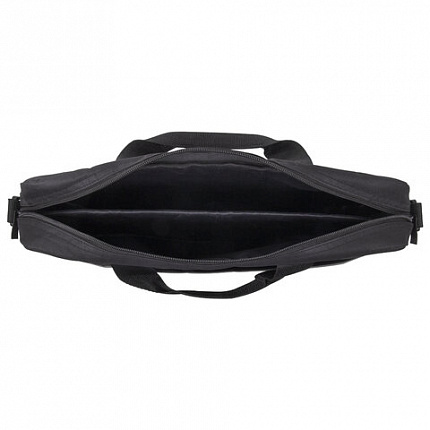 Сумка портфель BRAUBERG PRACTICAL с отделением для ноутбука 15,6", Grey line, черная, 29х40х7 см, 272604