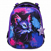 Ранец BRAUBERG PREMIUM, 2 отделения, с брелоком, "Neon cat", 38х29х16 см, 271352