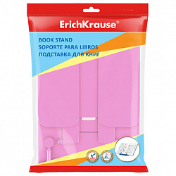 Подставка для книг и учебников ERICH KRAUSE "Pastel", пластиковая, розовая, 53532
