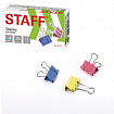 Зажимы для бумаг STAFF "Profit", КОМПЛЕКТ 12 шт., 25 мм, на 100 листов, цветные, картонная коробка, 225157