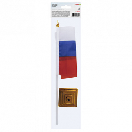 Флаг России настольный 14х21 см, без герба, BRAUBERG/STAFF, 550184