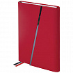 Ежедневник недатированный А5 145х213 мм BRAUBERG "Vogue", под кожу, магнитный клапан, 160 л., красный, 116225