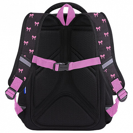 Ранец BRAUBERG LIGHT, 1 отделение, с брелком, "Chic bow", 36х26х13 см, 274386