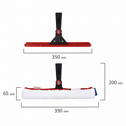 Щетка для мытья окон VILEDA PROFESSIONAL "Эволюшн" + шубка из микрофибры, ширина 35 см (без черенка), 100812