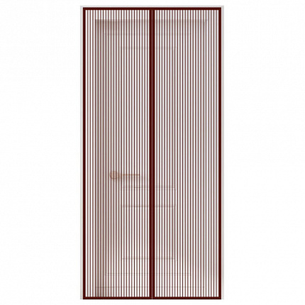 Москитная сетка дверная на магнитах 100х210 см, антимоскитная, коричневая, DASWERK (ДАСВЕРК), 607986