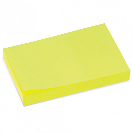 Блок самоклеящийся (стикеры), BRAUBERG, НЕОНОВЫЙ, 76х51 мм, 90 листов, желтый, 122699