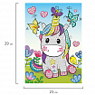 Набор для творчества "Сверкающая мозаика из мягкого пластика", "Единорог", 21х29 см, ЮНЛАНДИЯ, 662363