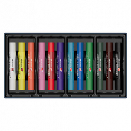 Пастель масляная BRAUBERG ART "Секреты художника", УТОЛЩЕННАЯ, 12 цветов, круглое сечение, 182099