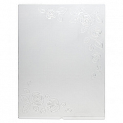 Клише для тиснения 3D "Розы" для Машинки для тиснения ОС-5, 108х146 мм, ОСТРОВ СОКРОВИЩ, 663797, 862-009