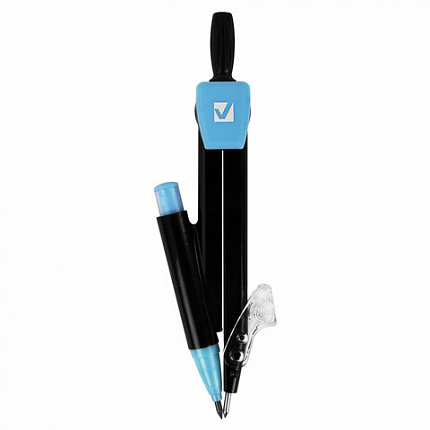 Готовальня BRAUBERG ULTRACOLOR 3 предмета: циркуль 132 мм, механический карандаш, грифель, ластик, пенал, 210804