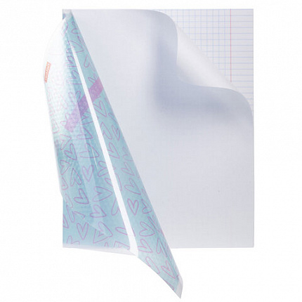 Тетрадь обложка пластик, А5 48л. скоба, клетка, HATBER, LOVE IS.... (микс в спайке),, 48Т5В1пл