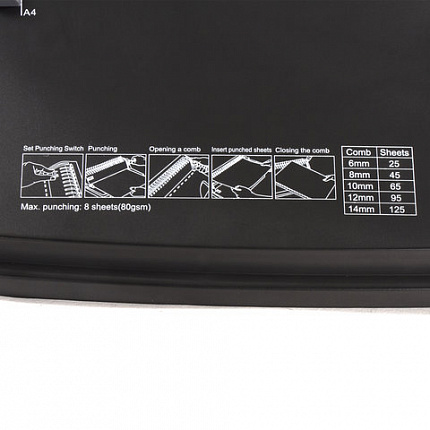 Переплетная машина для пластиковой пружины BRAUBERG B8, пробивает до 8 листов, сшивает до 125 листов, 530958