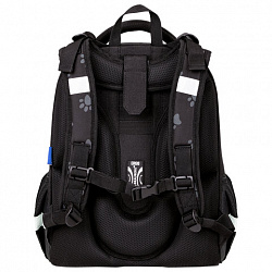 Ранец BRAUBERG LUMINOUS, 2 отделения, с брелоком, "Лапки", СВЕТЯЩИЙСЯ РИСУНОК, 38х29х16 см, 271366