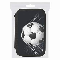 Пенал ПИФАГОР, 3 отделения, ламинированный картон, 19х11 см, "Ball kick", 272253