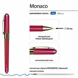 Ручка шариковая BRUNO VISCONTI "MONACO PEARL", СИНЯЯ, пурпурный корпус, линия 0,4 мм, 20-0125/83