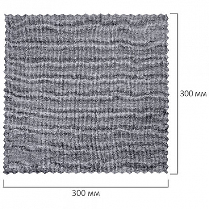 Салфетки из МИКРОФИБРЫ 30х30 см, GRAY, big pack, КОМПЛЕКТ 10 штук, 180 г/м2, LAIMA HOME, 700609